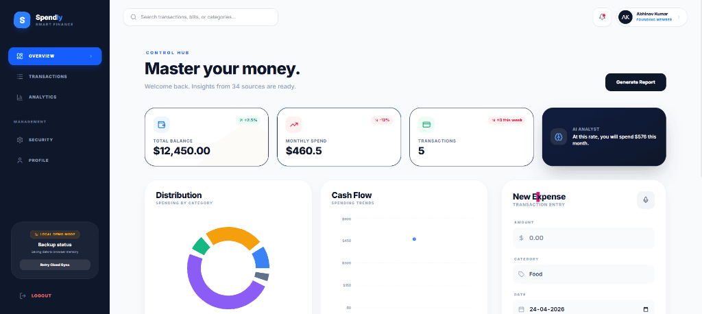 Spendly - Smart Finance Tracker